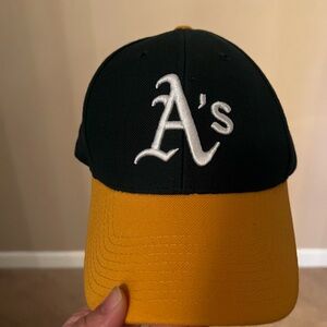 Authentic A's Black and Yellow Baseball Cap